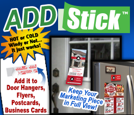 Add Stick to your door hanger for two distribution methods