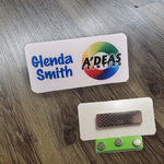 Name Badge with Magnetic Backing