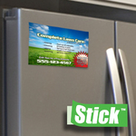 Postcards on fridge with Stick